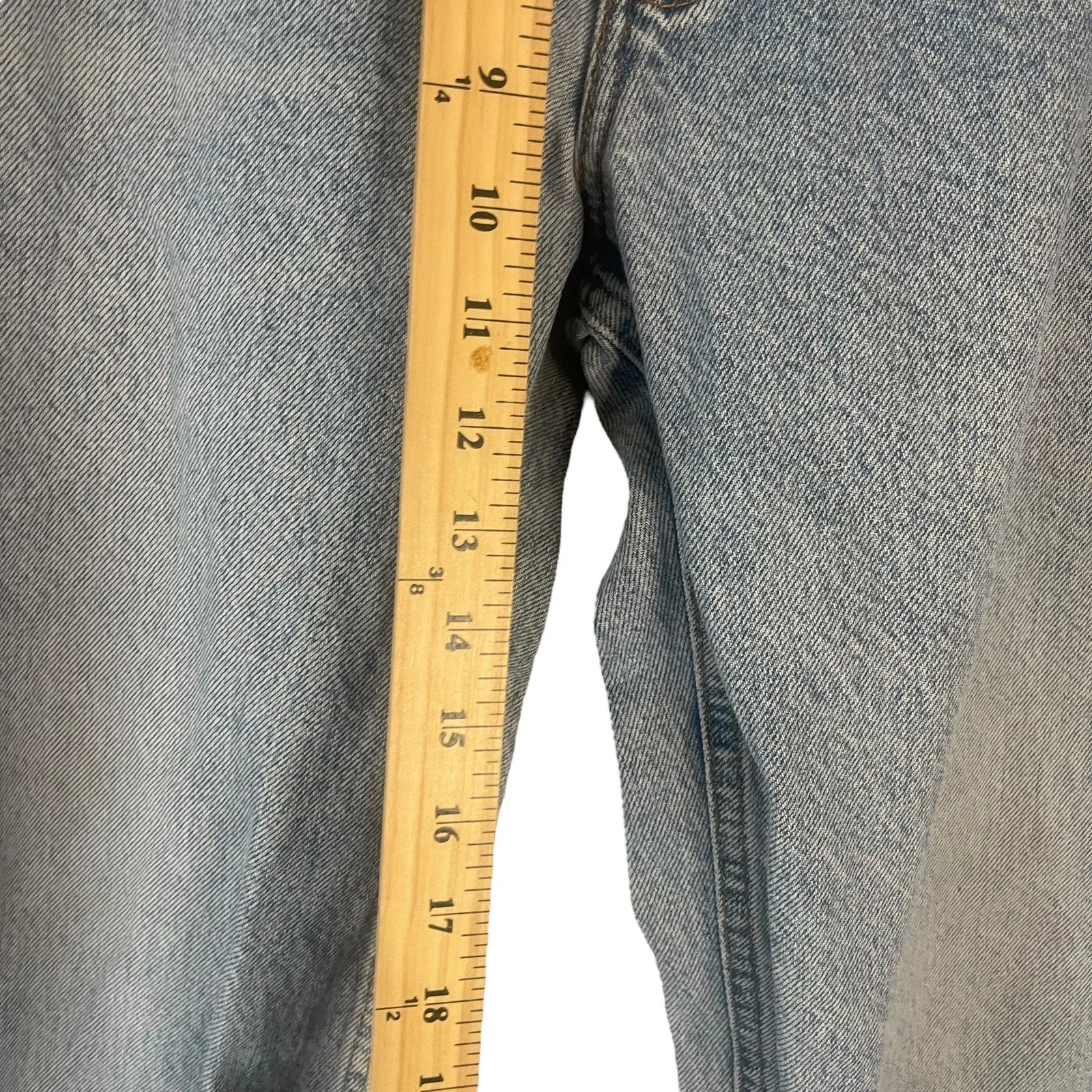 CK‎ Calvin Klein Vintage 90s Women's Plus Size 34 Baggy Light Wash Mom Jeans Blue - Image 12