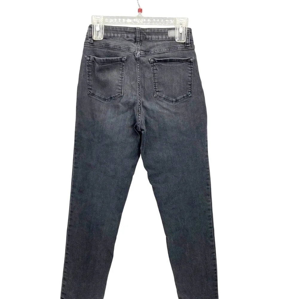 RSQ vintage mom distressed gray black jean straight leg skater school size 27 - Image 2