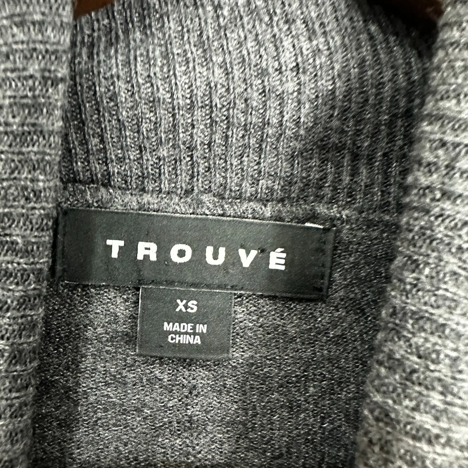 Trouve Angora Turtleneck Roll Neck Sweater XS Charcoal Cozy Minimalist Capsule - Image 3