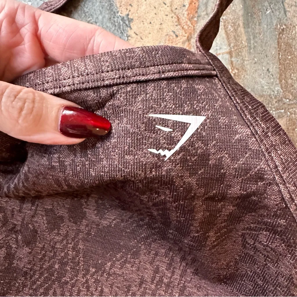 Gymshark Adapt X Whitney Animal Seamless Midi Tank NWT Size Large Brown - Image 4