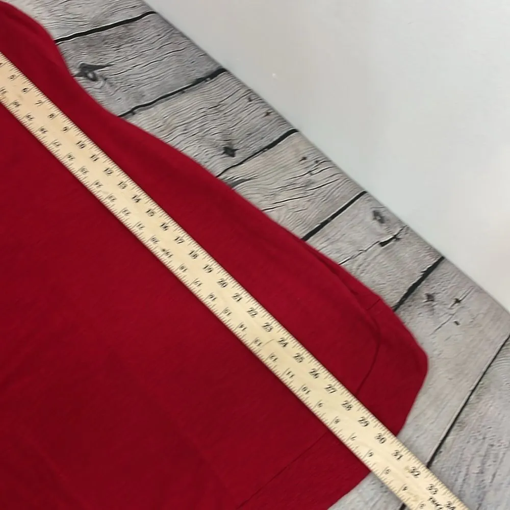J. Jill light Sweater V Neck 3/4 sleeves pullover tunic red size Large - Image 14