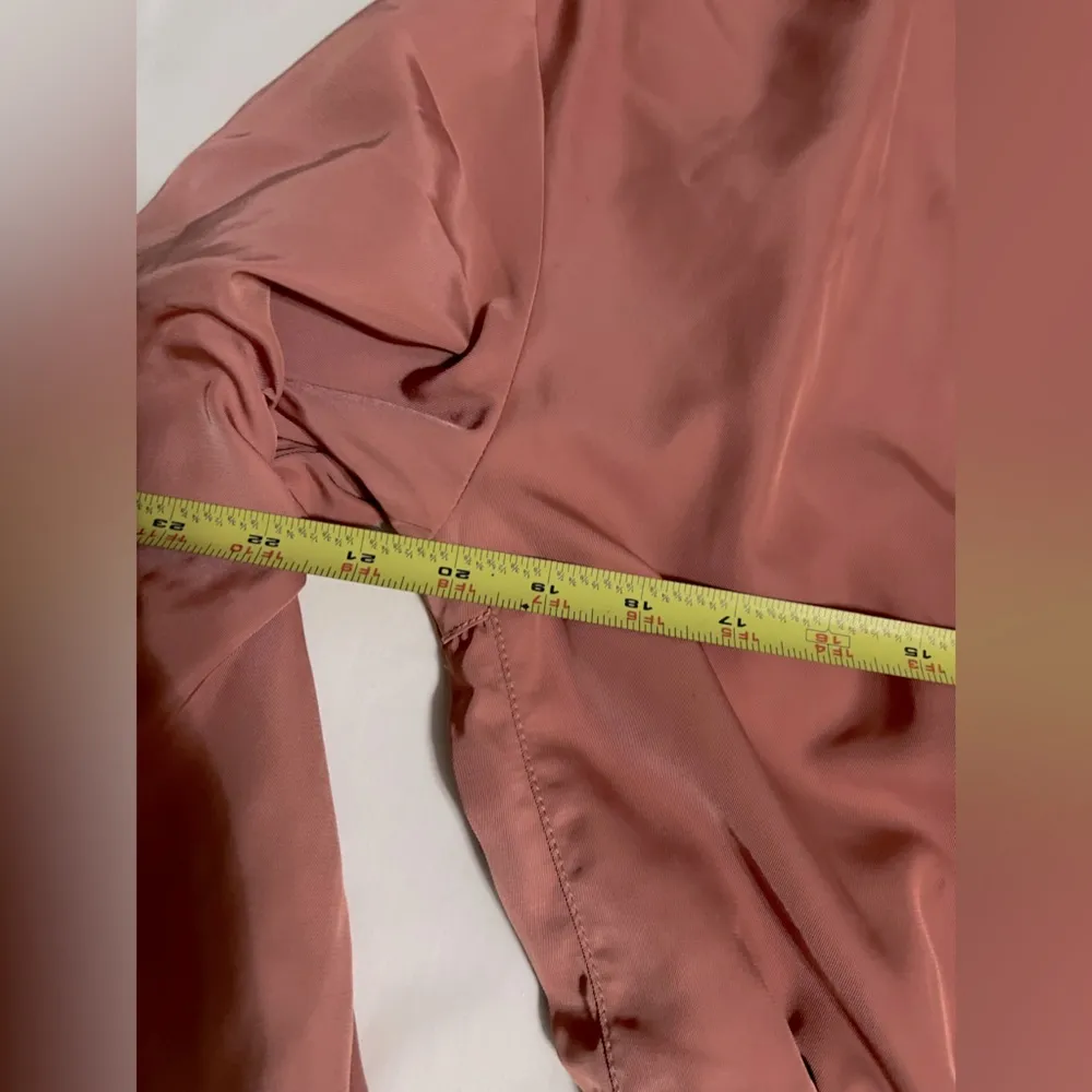 NWT Ashley By 26 International Pink Coral Bomber style Cropped Jacket Size XL - Image 7