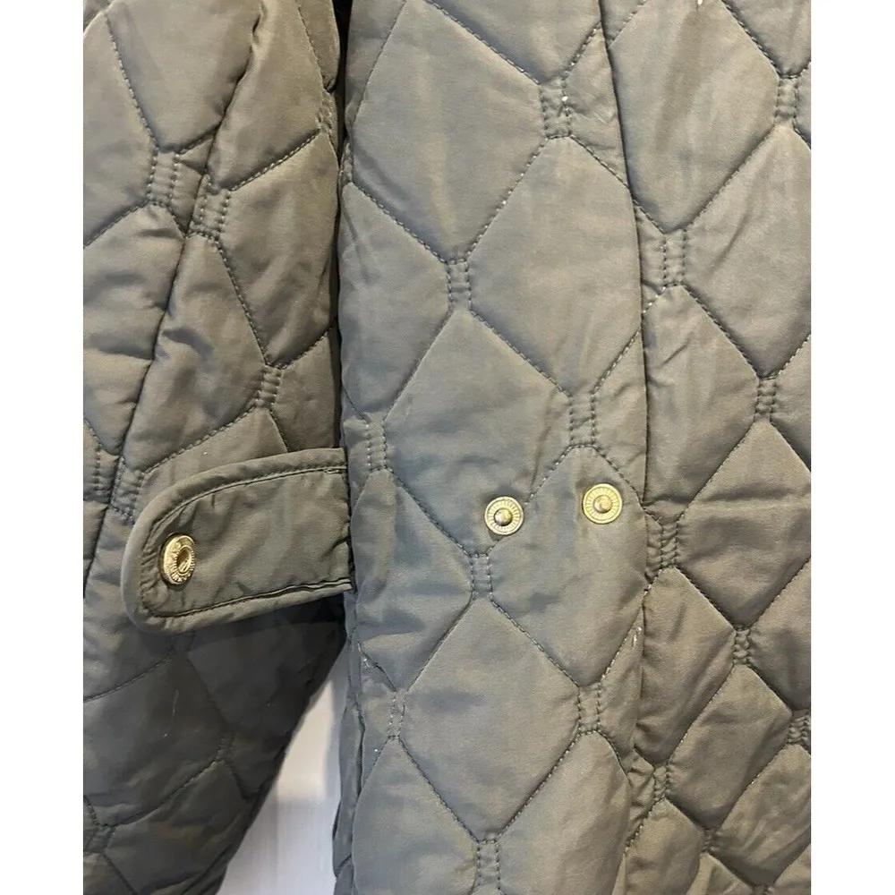 Eddie Bauer Women’s Olive Green “Capers”Quilted Lightweight Field Jacket  Medium - Image 9