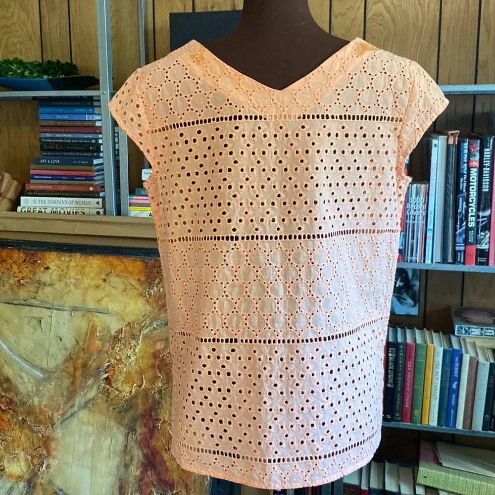 August Silk NWT Cotton Eyelet Top - Image 6