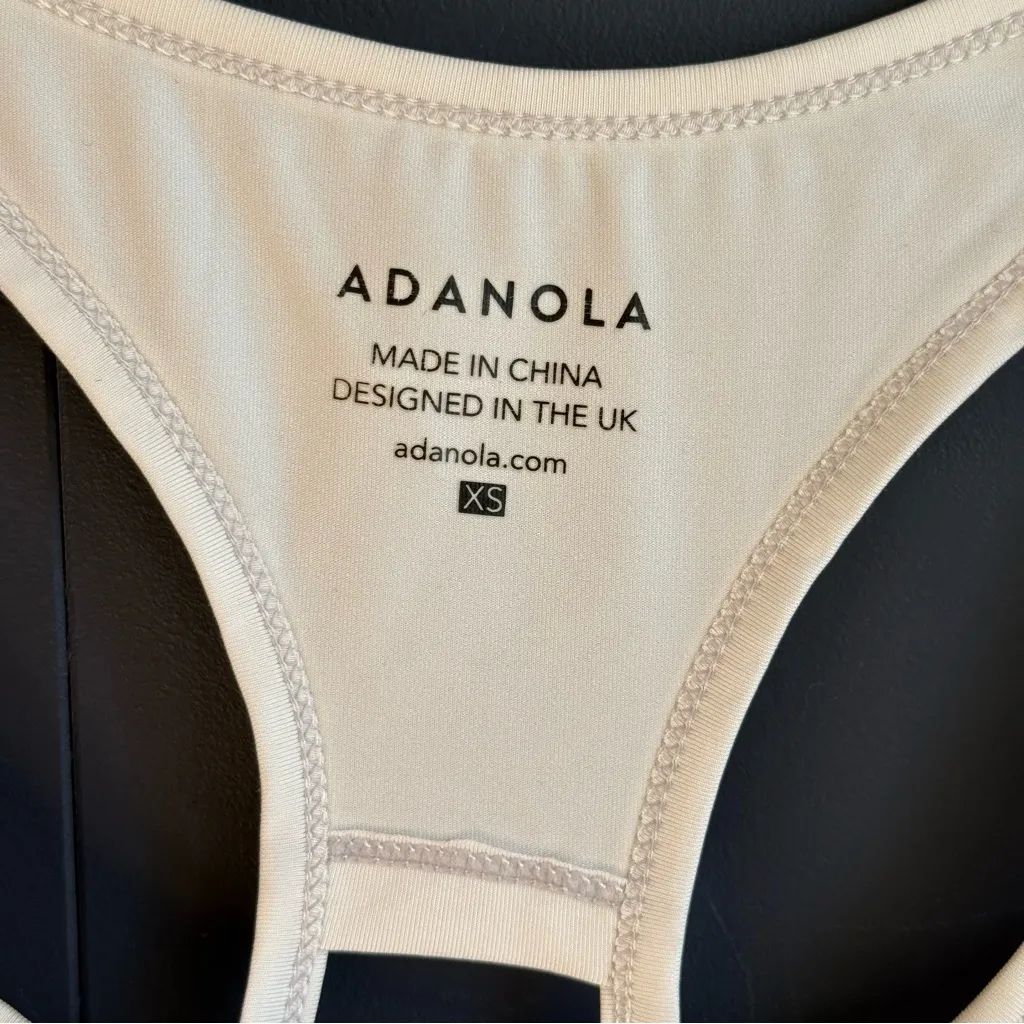 Adanola White Racerback Singlet / Tank Top, Size XS, EUC - Image 3