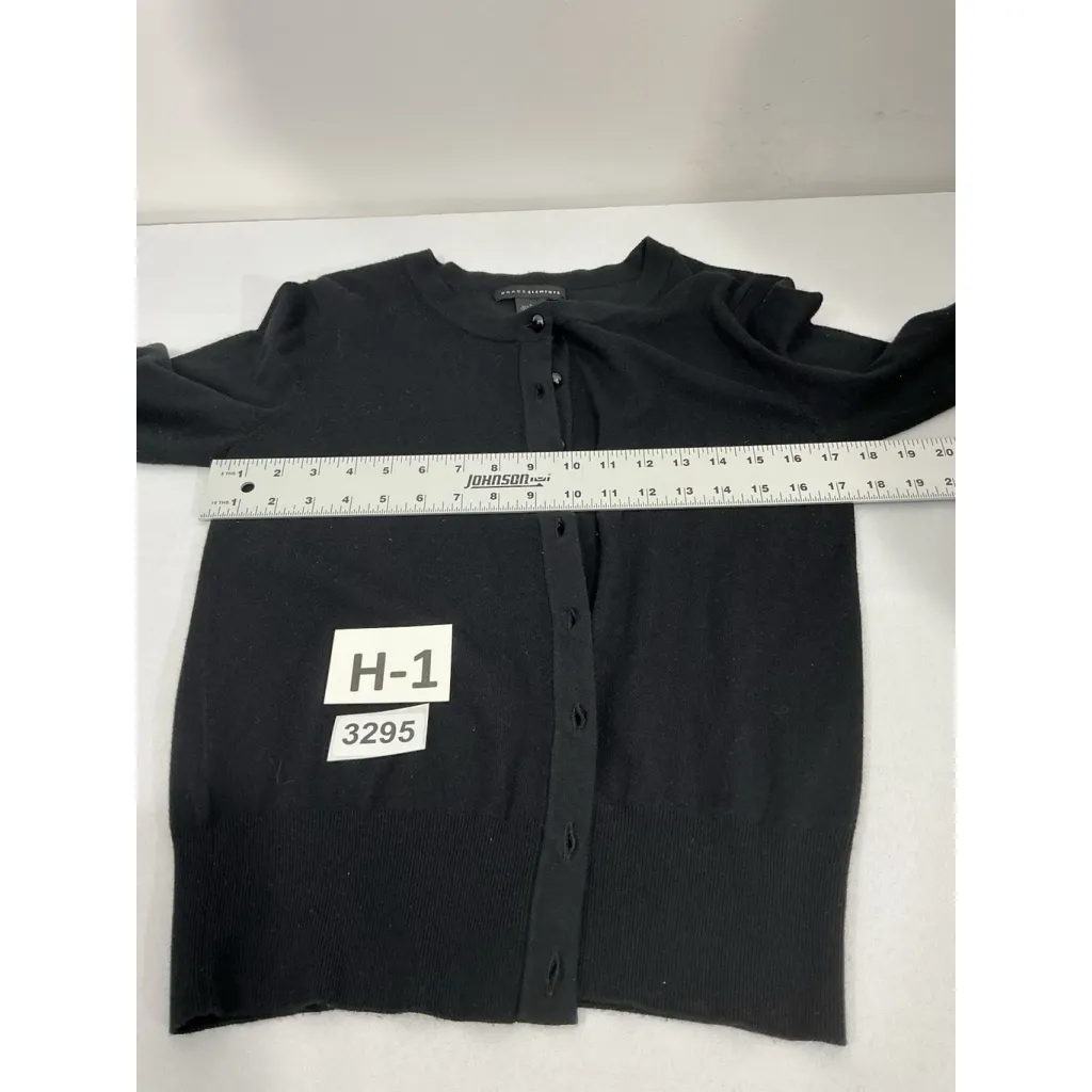 Womans Grace Elements Large Black Button Down Cardigan Sweater - Image 5