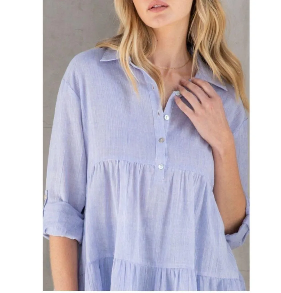 LOVE STITCH • Ocean Ave Tiered Striped Tunic - Image 2