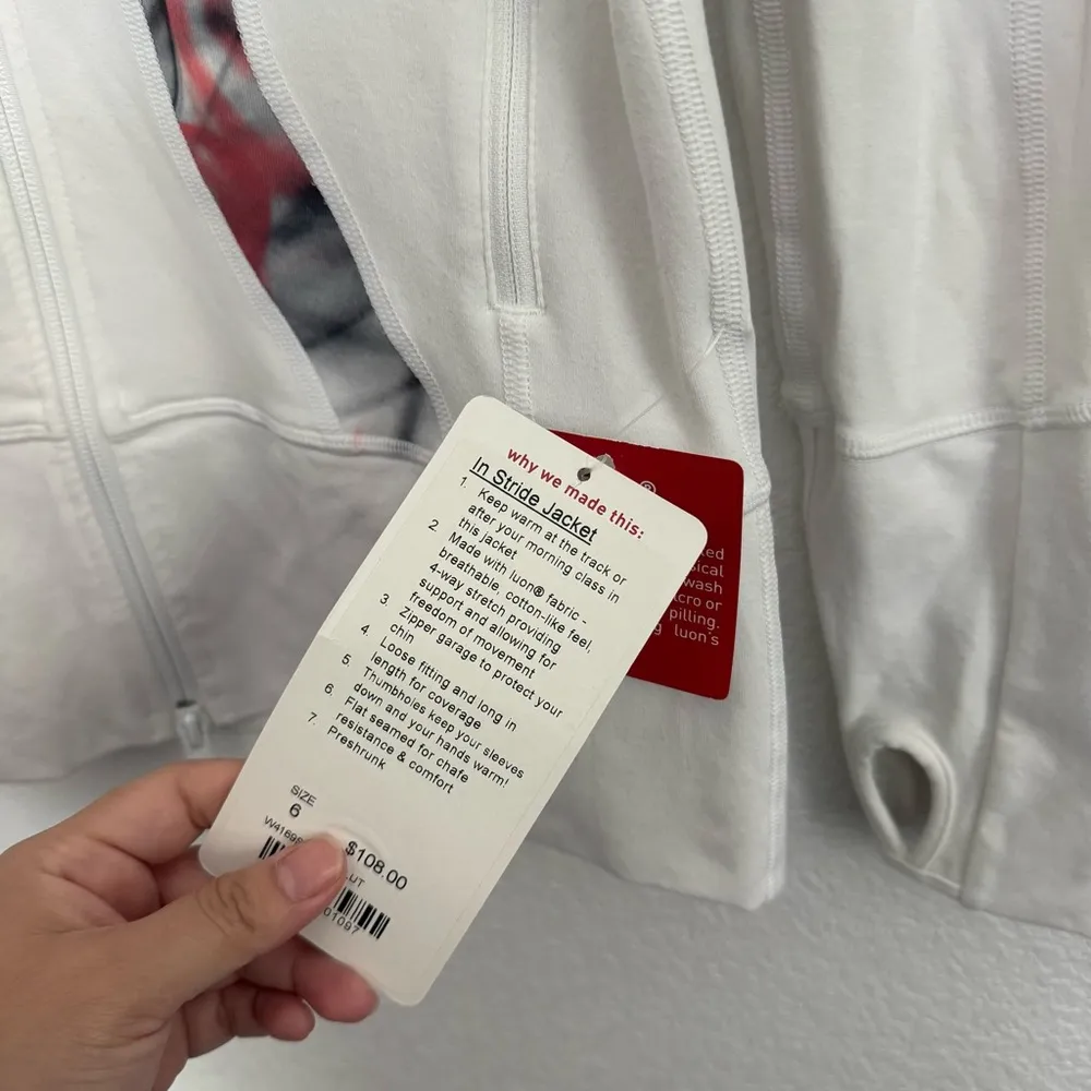 NWT Lululemon In Stride White Rare Unicorn Tears Jacket 6 - Image 4