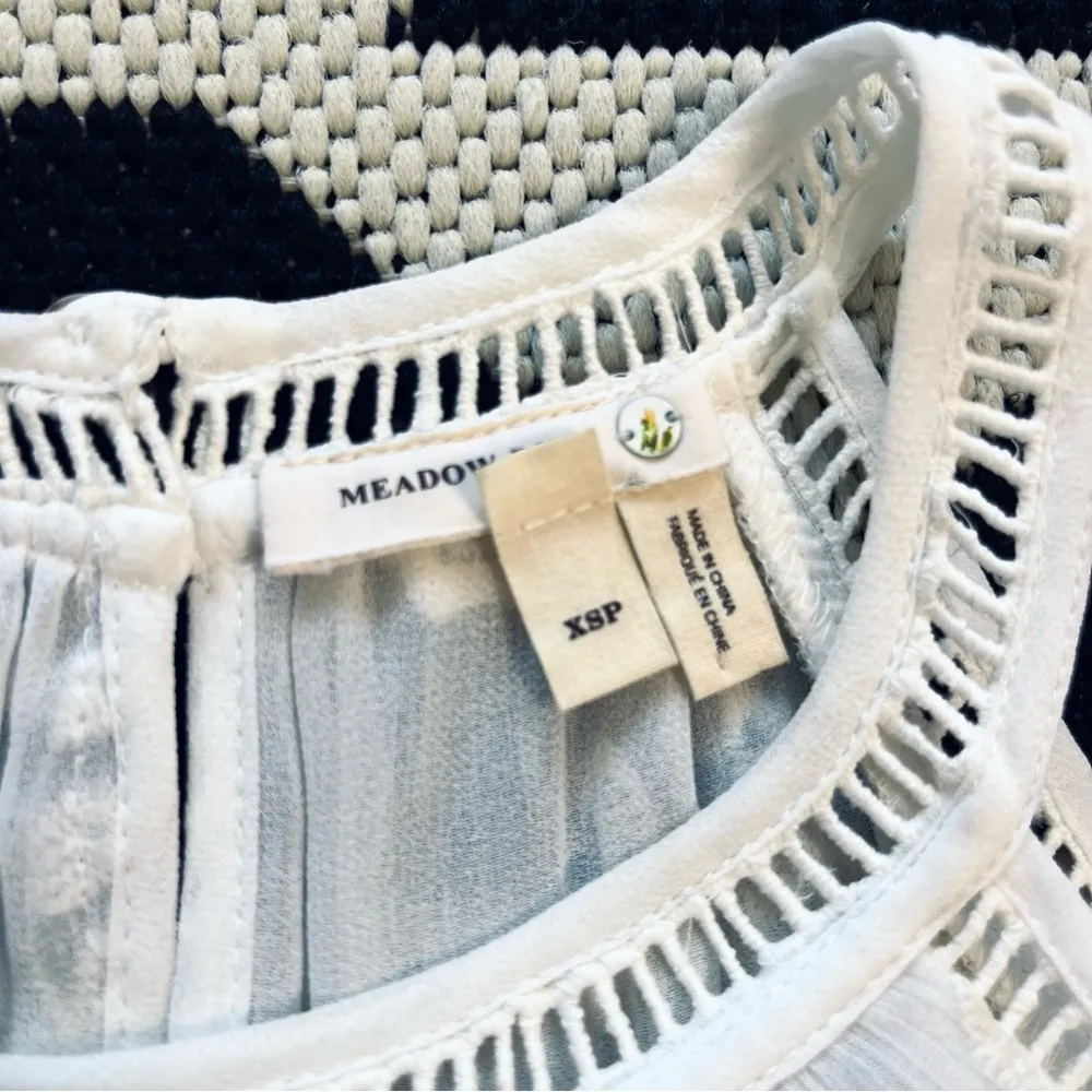 Meadow Rue Moonflower Lace Embroidered Halter Top XS Petite - Image 8