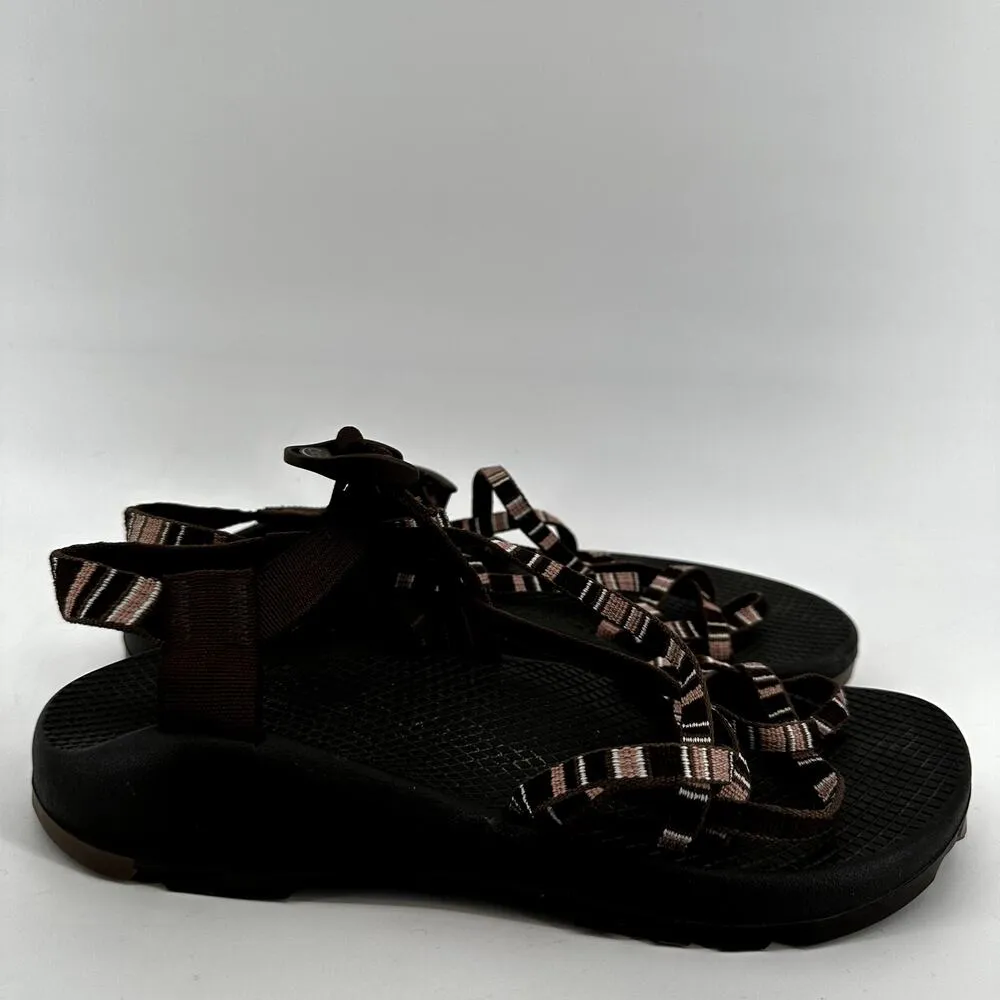 Chaco Zong MultiSport Sandals Strappy Lightweight Buckle Outdoor Brown Black 10W - Image 2