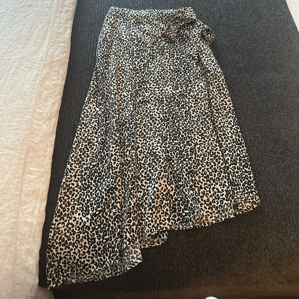 Nine West Asymmetrical Leopard Skirt - Image 2