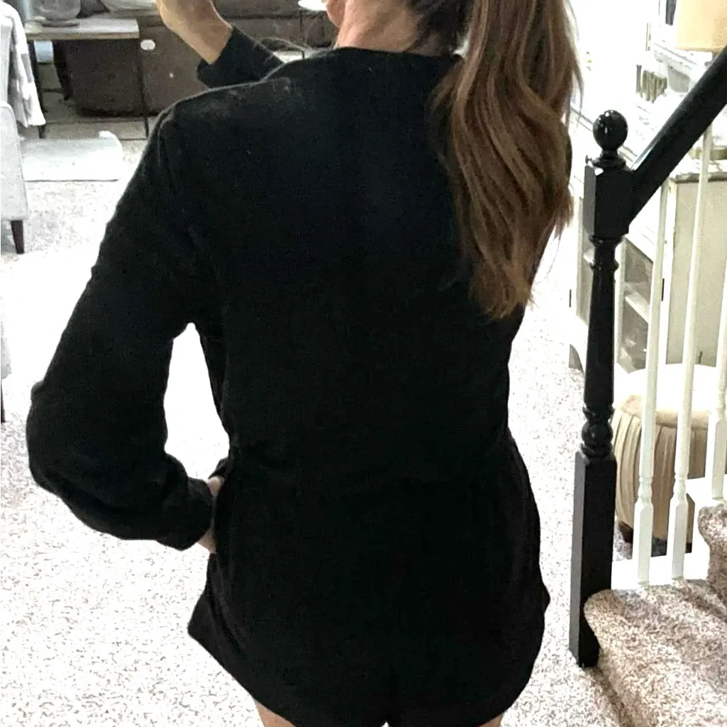 Danielle Bernstein  Black Button-Up Romper - Image 2