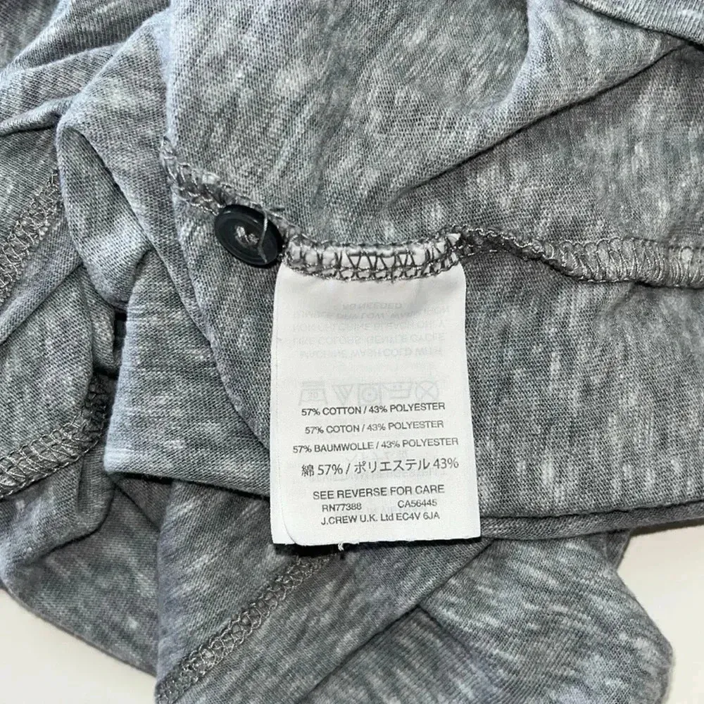 Imperfect J Crew long sleeved partial button down top grey preppy top 2018 - Image 6