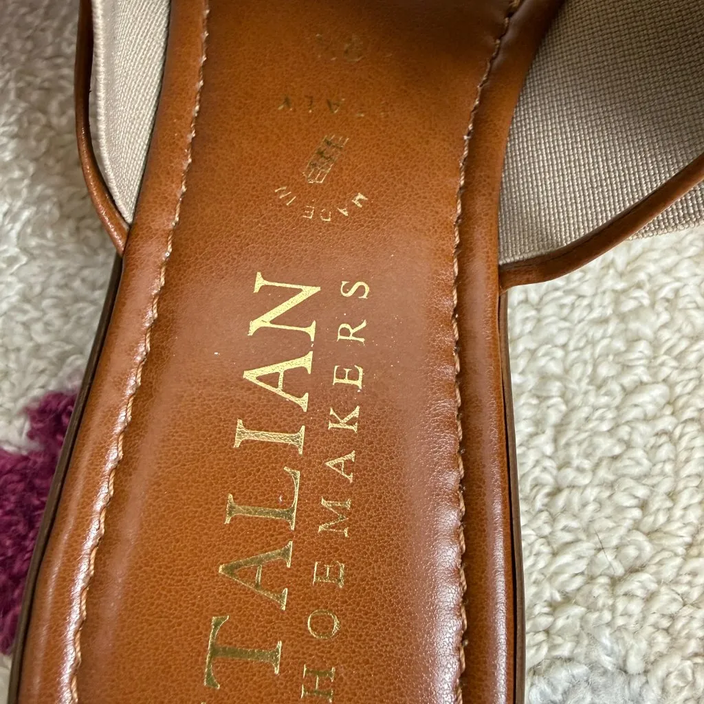 Italian Shoemakers Selah Thong Neutral/Tan Sandal - Size - Women's 9.5 - Image 3