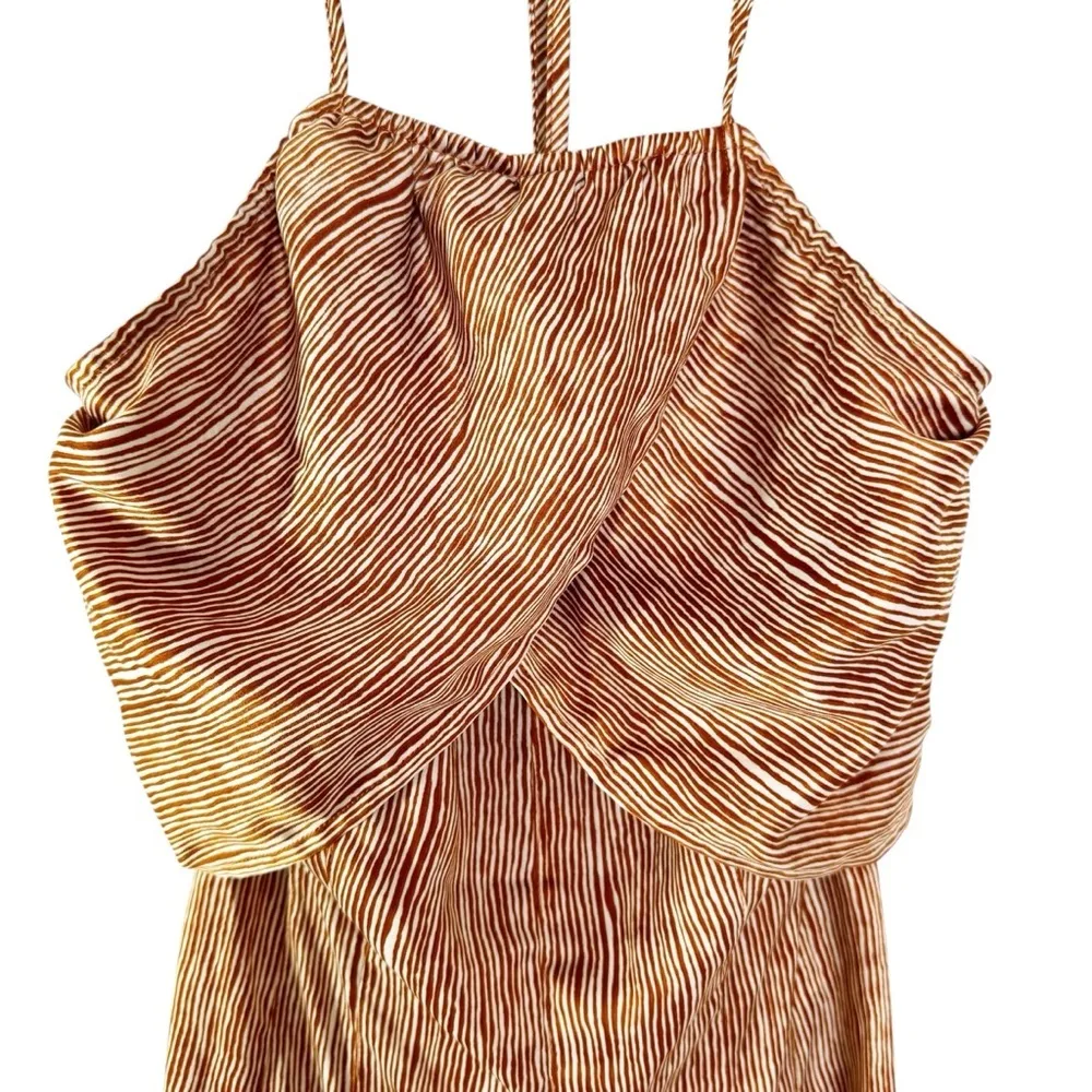 NWT Tuckernuck Moon River Striped Tie Back Halter Jumpsuit Cooper Size XS - Image 9