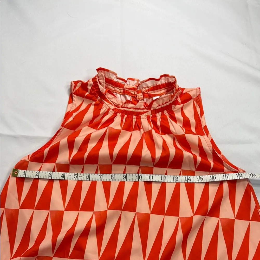 Glam Orange and White Asymmetrical‎ Dress - Image 6