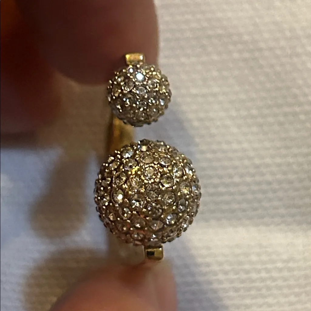 DIOR TRIBALES NEW LOOK RING Gold-Finish Metal and Silver-Tone Crystals size L - Image 7