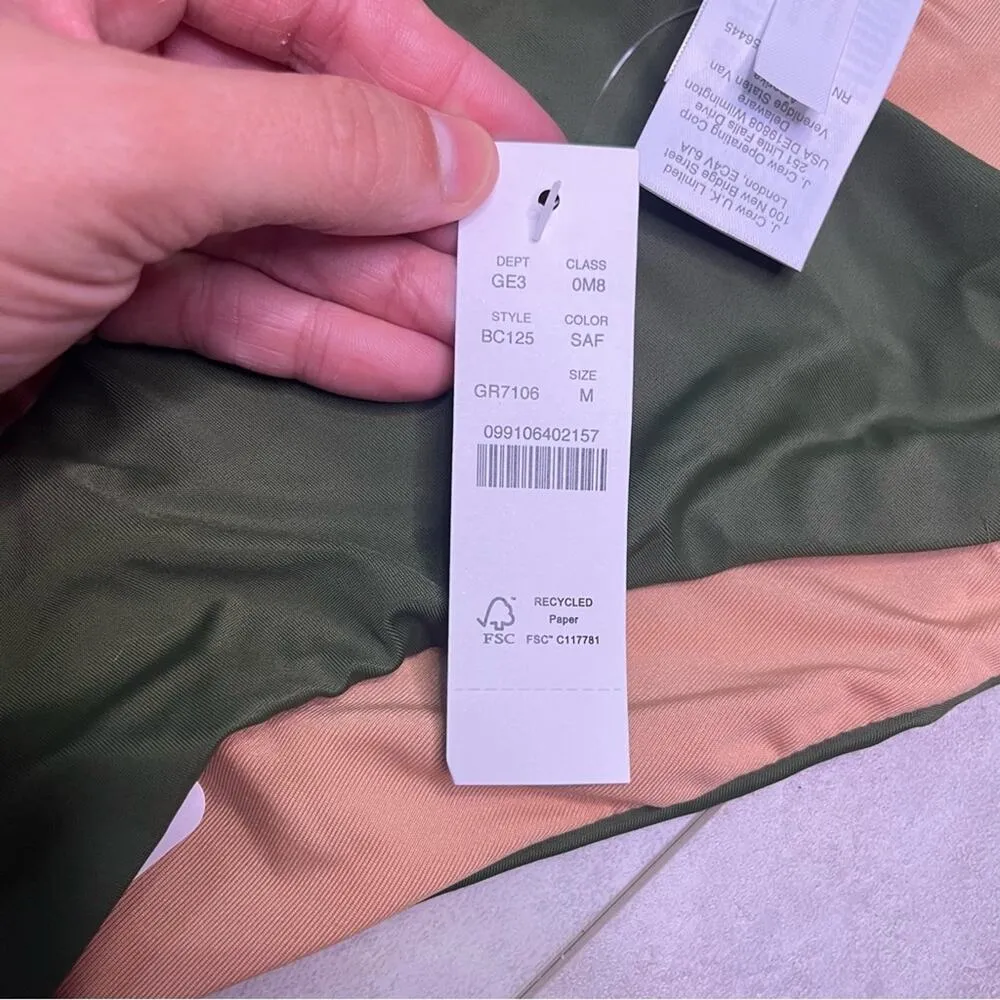 J. Crew Army Green Curved-waist Cheeky Bikini Bottom Medium NWT High Cut Swim - Image 7