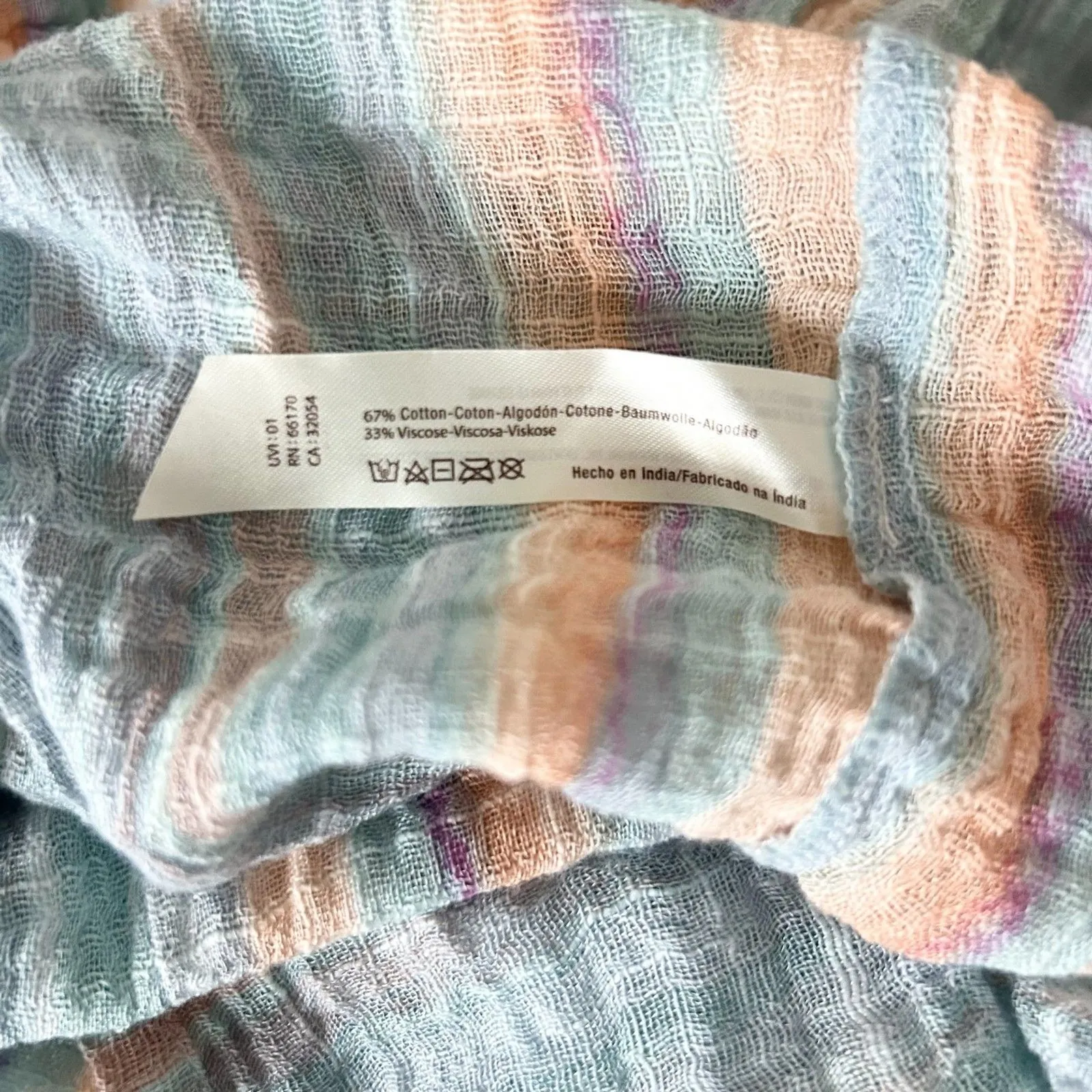 Free People One Maia Wrap Mini Dress Striped Tiered Sweetheart Size Small - Image 5