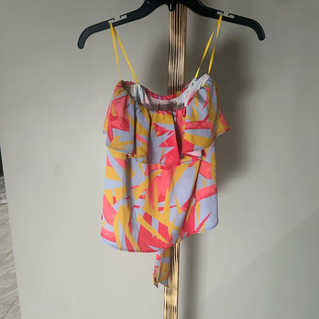 Pink Lily Strapless Tie-Front Ruffle Top – Women’s Size Small - Image 4