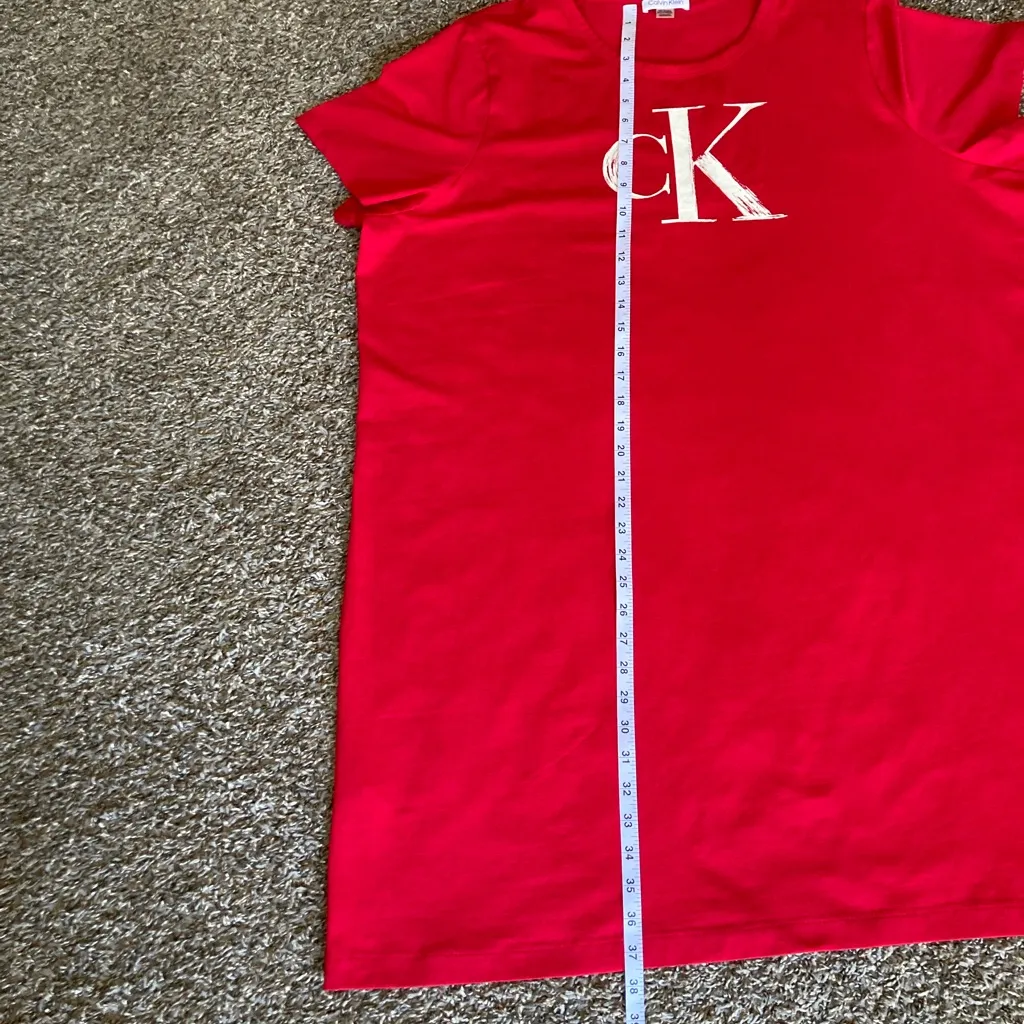 Calvin Klein CK Logo Red Tee Dress — Women’s 2X - Image 5