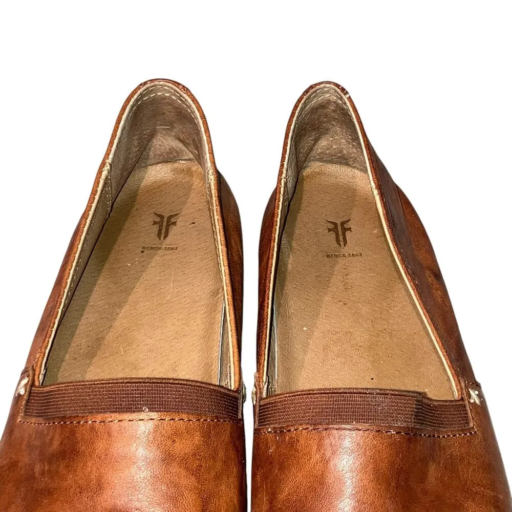 Frye Melanie Cognac Leather Slip On Sneaker-size 9 - Image 8