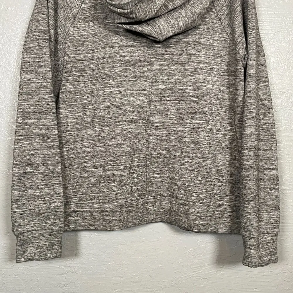 Daily Ritual Women L Heather Gray Terry Hoodie Sweatshirt V Neck Long Sleeve Size L - Image 6