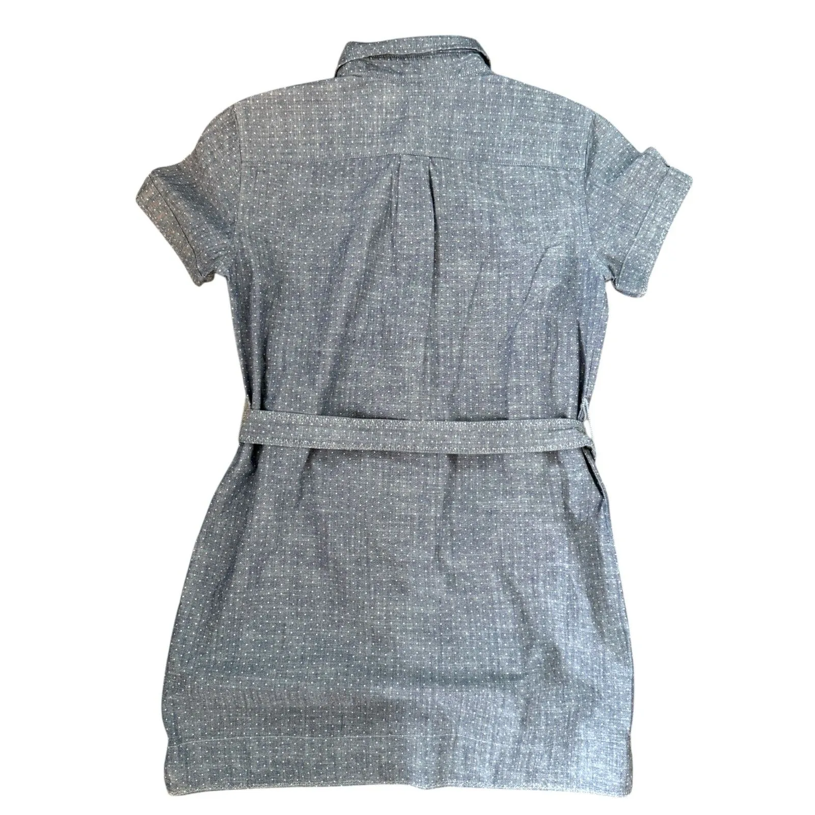 EUC Women's Banana Republic Soft Wash Shirt Polka Dot Belted Shirt Dress Size‎ 6 - Image 2