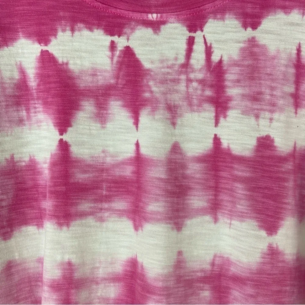 Crown and Ivy Pink Tie Dye Puff Sleeves Top Women’s Size Medium Barbie - Image 9