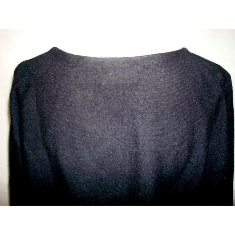 NWT New Womens 2X 1X Ryllace Plus 100% Cashmere Boyfriend Sweater Black Soft 228 - Image 7