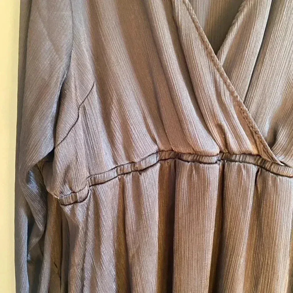 Faux Wrap Blouse with Belt - Image 4