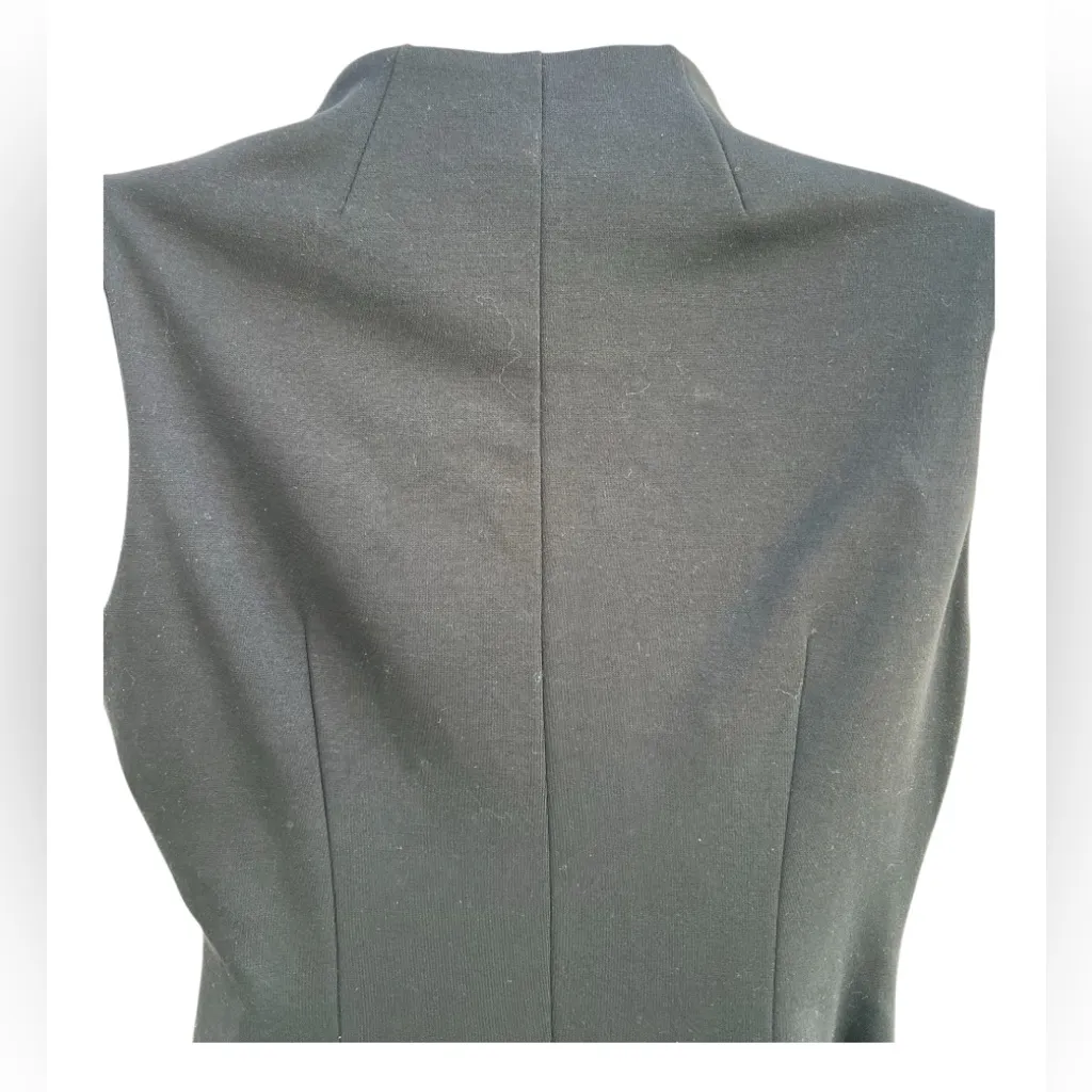 Calvin Klein Women's Size 8 Black Gold Double Zippers Design‎ Sheath Dress Work - Image 9