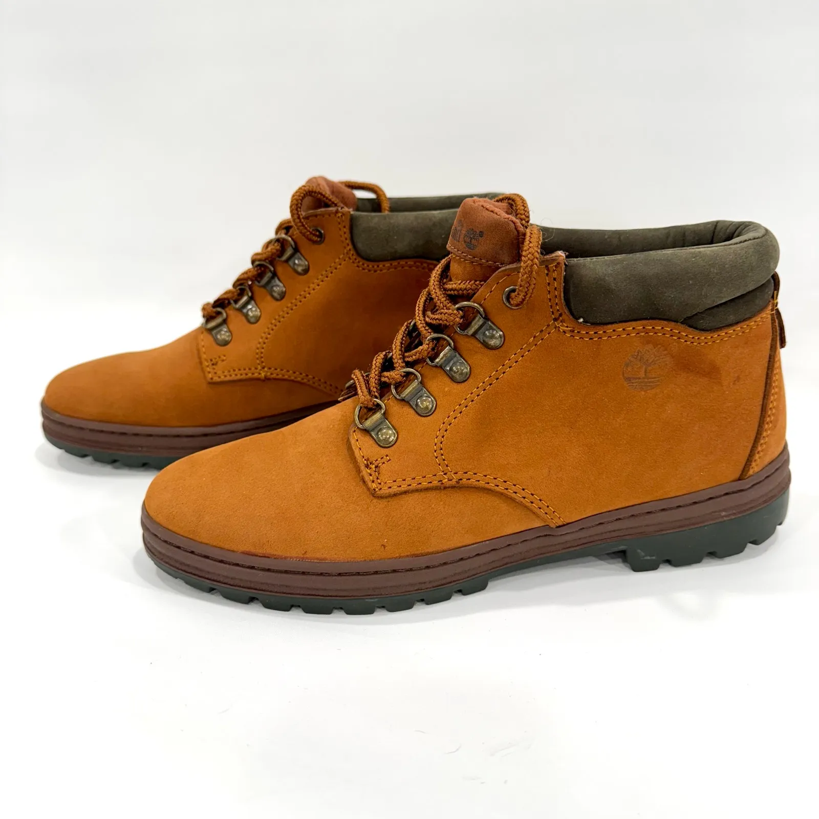 Timberland Women’s 9.5 Diane Leather Hiking Boots Tan Ankle Lace Up NIB - Image 10