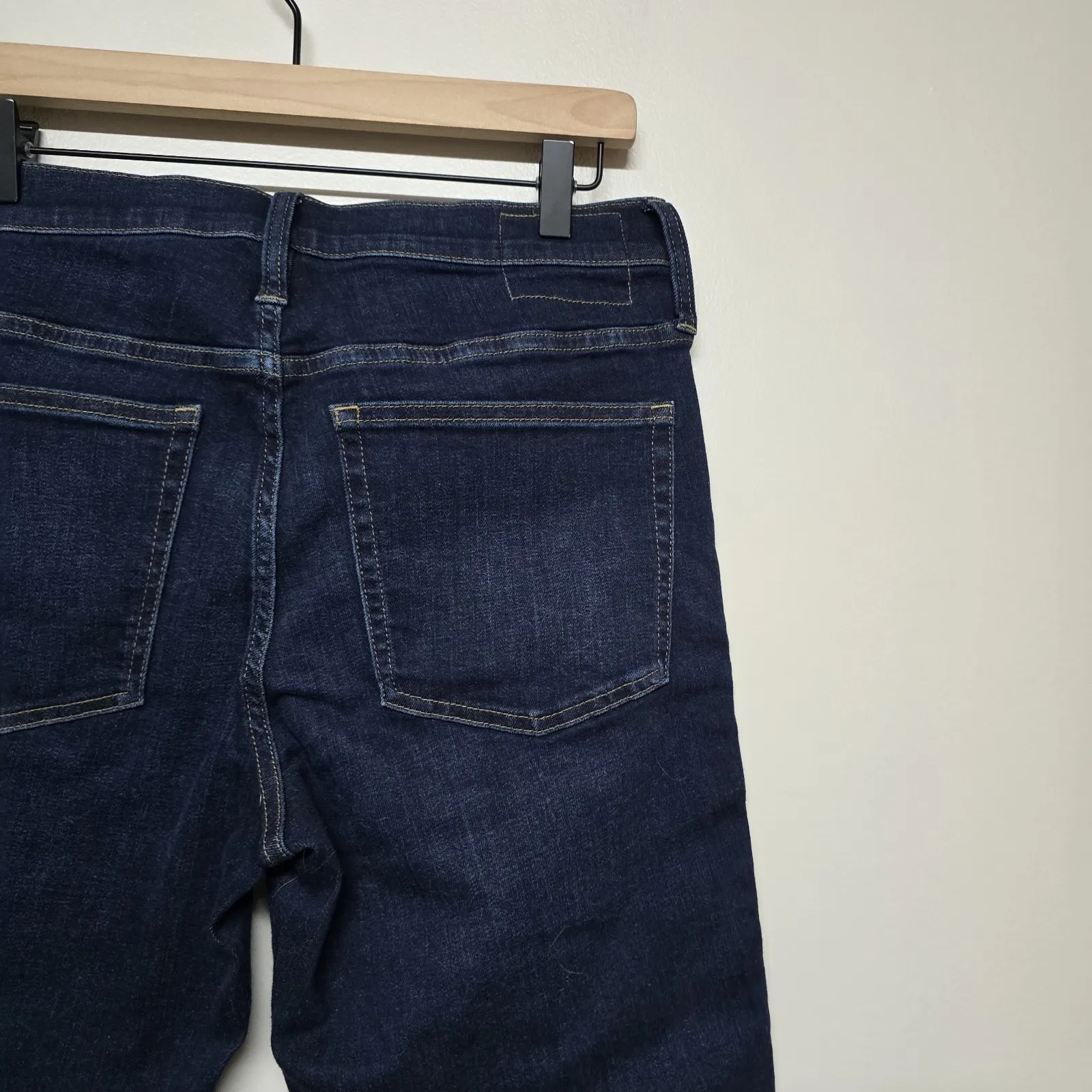 J Crew Mid Rise Cropped Kickout Jean‎ Womens 2003 Super Stretch Sz 30 Blue $148 - Image 7