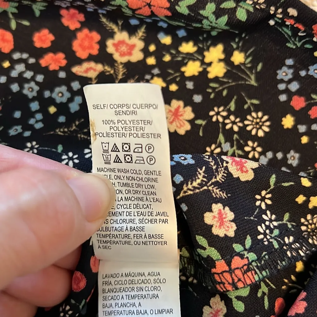 NWT Lucky Brand Romantic Flower Shoulder Knee Length Dress, XL - Image 8