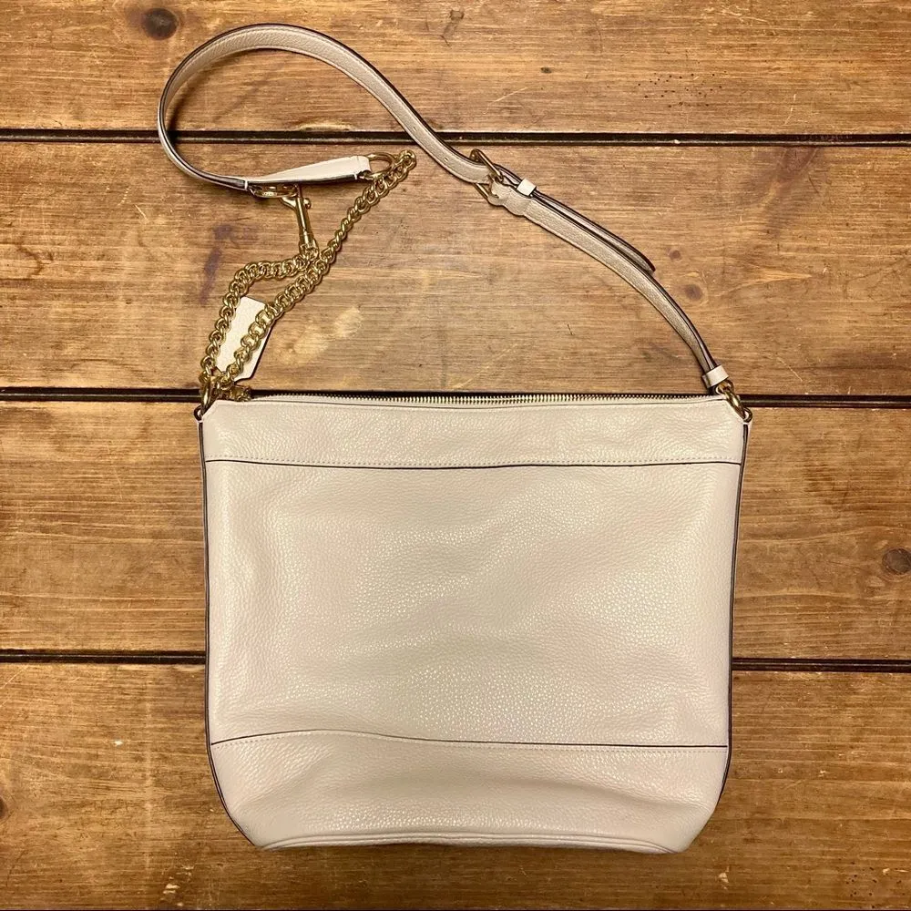 Coach Paxton Duffle Crossbody Purse Bag Chalk Cream Pebble Leather NWT - Image 3