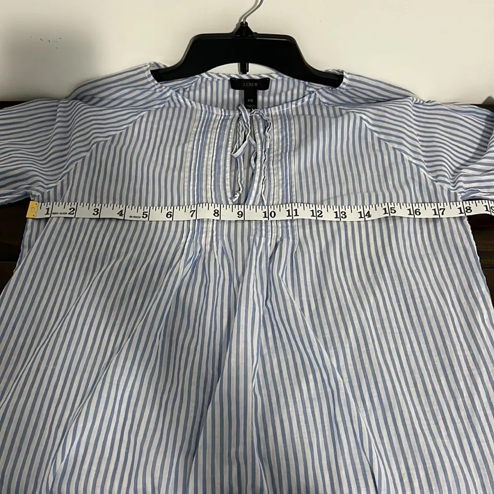 J Crew Striped Nautical Floral Embroidered 3/4
Sleeve Tunic Blouse Top Dress - Image 11