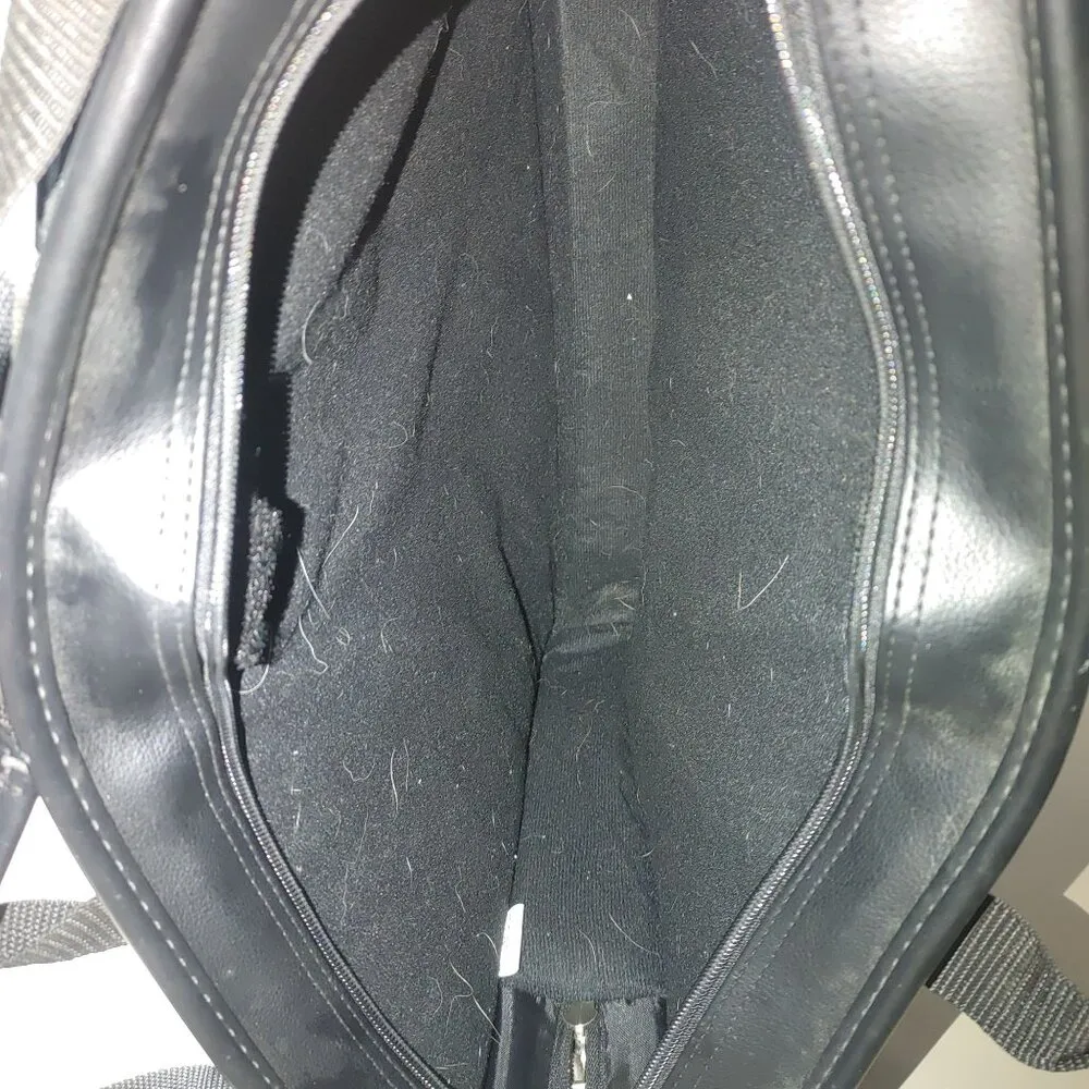 Targus Black Leather Laptop Large Multi Pocket Messenger Bag Shoulder Strap Top - Image 9