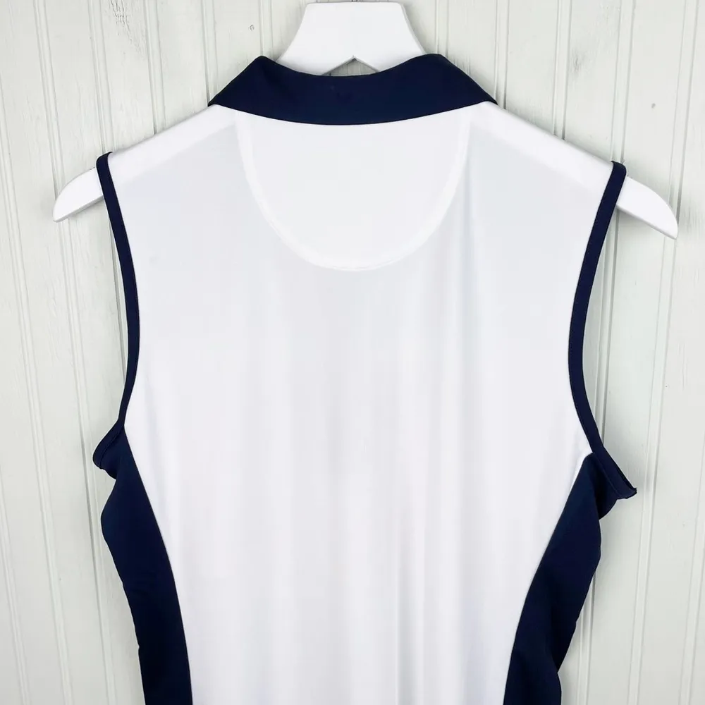 NEW Callaway Golf White Abstract Gradient Stripe Print Color Block Dress Size XL - Image 10