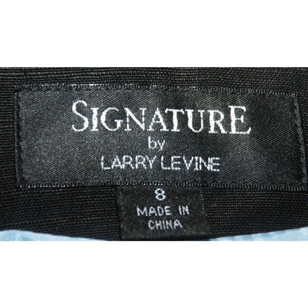 Signature by Larry Levine Ladies Black Linen Blend Jacket Size 8 Button Up - Image 7