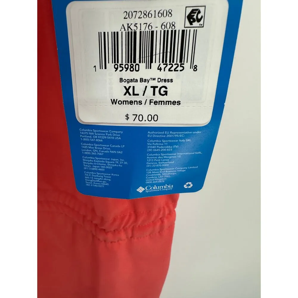 Columbia Omni Shield Bogata Bay Sleeveless Athletic Dress Women XL Salmon Hiking - Image 7