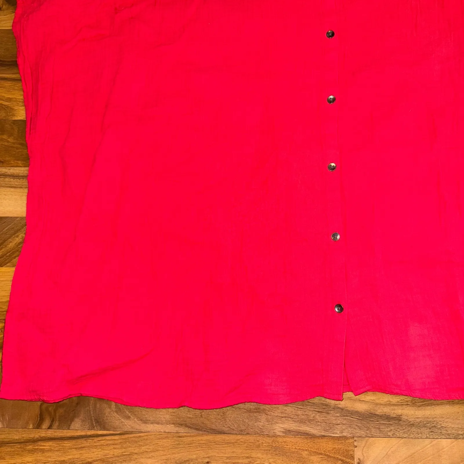 Maurice's‎ Women's 4X Button Down Top Blouse Shirt Red Oversized Plus Size NWT - Image 2