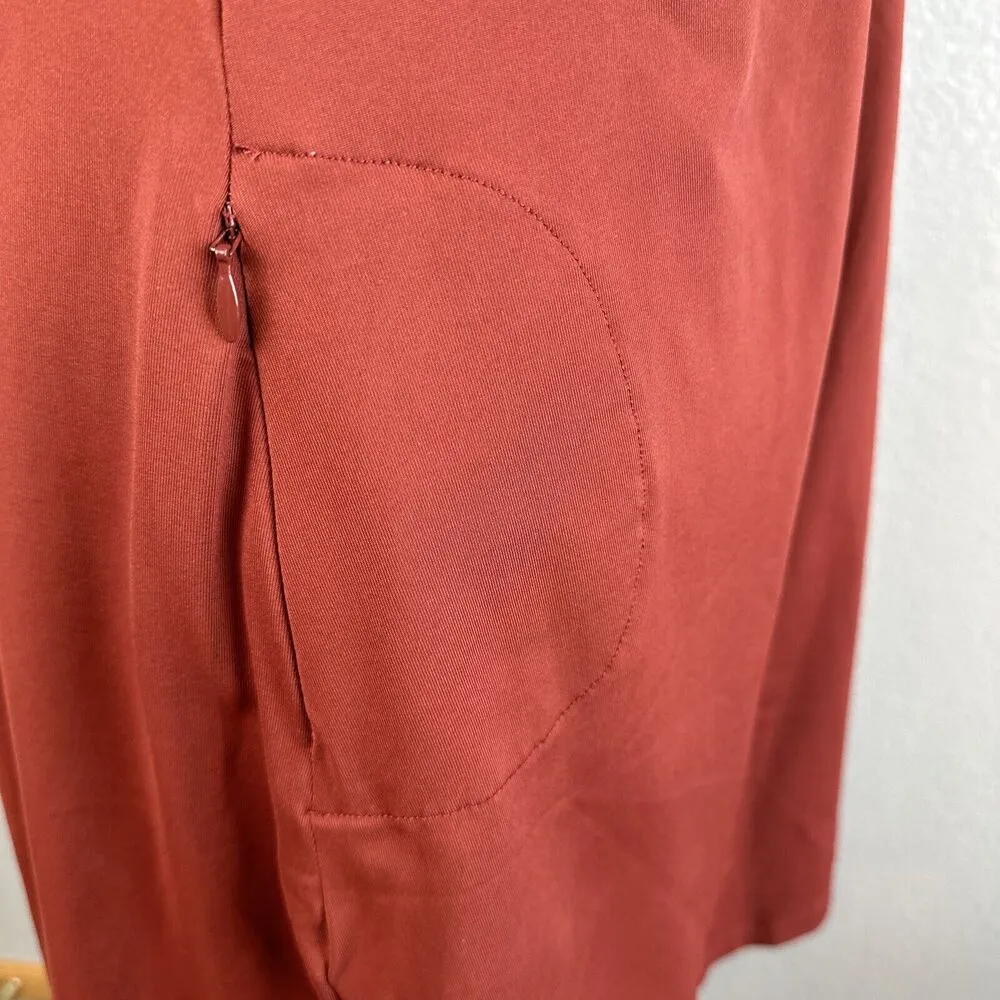 Title Nine Cirque De La Vie Dress with Built in Bra Size L Fired Brick Red - Image 4