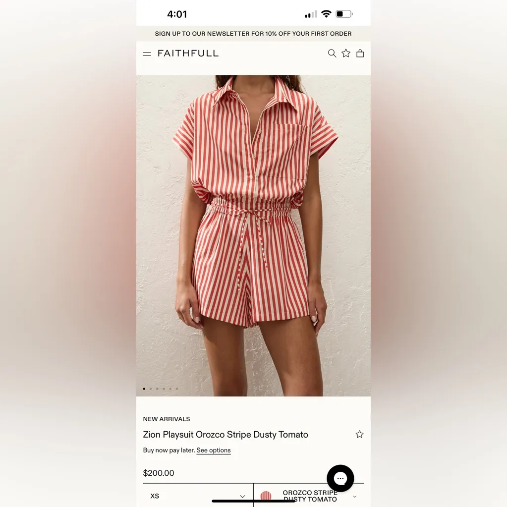 Faithfull the Brand Black and White Striped Jumpsuit - Image 5