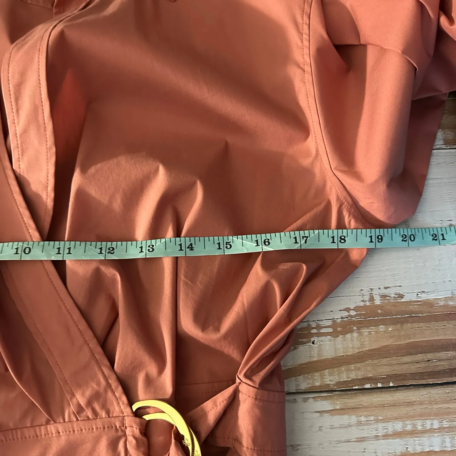 Lauren Ralph Lauren Stretch-Cotton Blend Wrap
Shirtdress Size 10 - Image 9