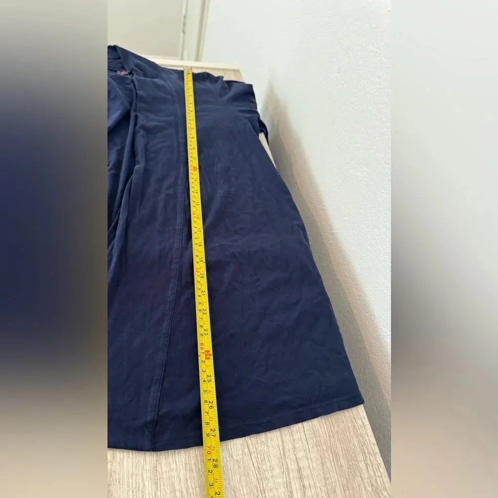 Lilly Pulitzer Navy Open Front Long Sleeve Pima Cotton Cardigan Soft Size XS - Image 3