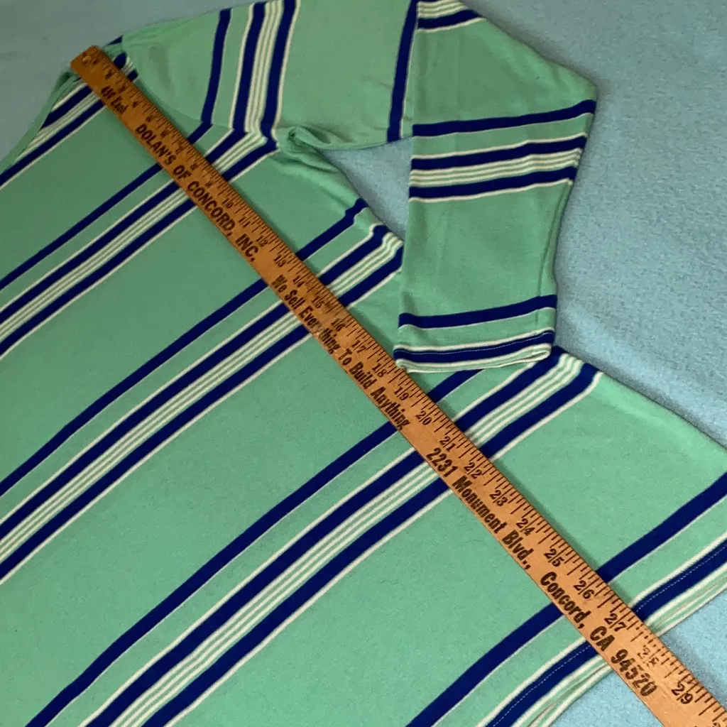 OLD NAVY boatneck long sleeve striped stretchy green navy white top NEW size 2X - Image 6