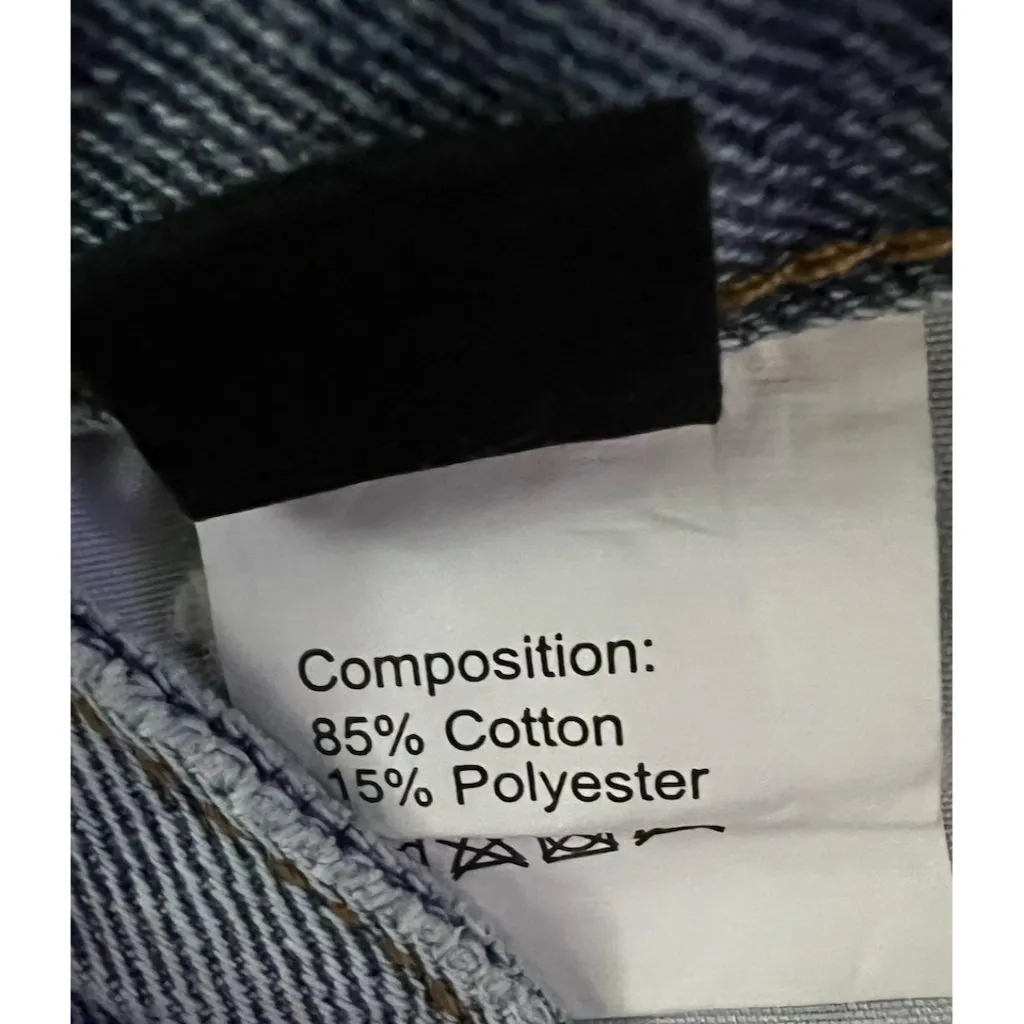 Shein Denim Shorts ~ Size Medium ~ Crossover Button Closure - Image 5