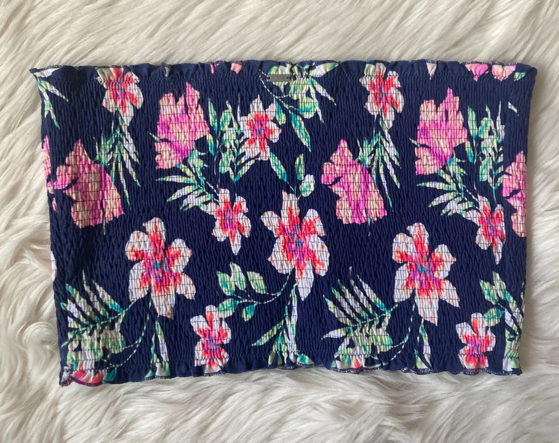 Floral Cotton Smocked Tube Top - Image 4