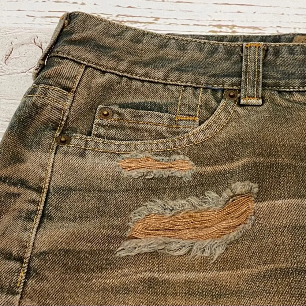 7 For All Mankind Distressed Denim Skirt 27 - Image 11